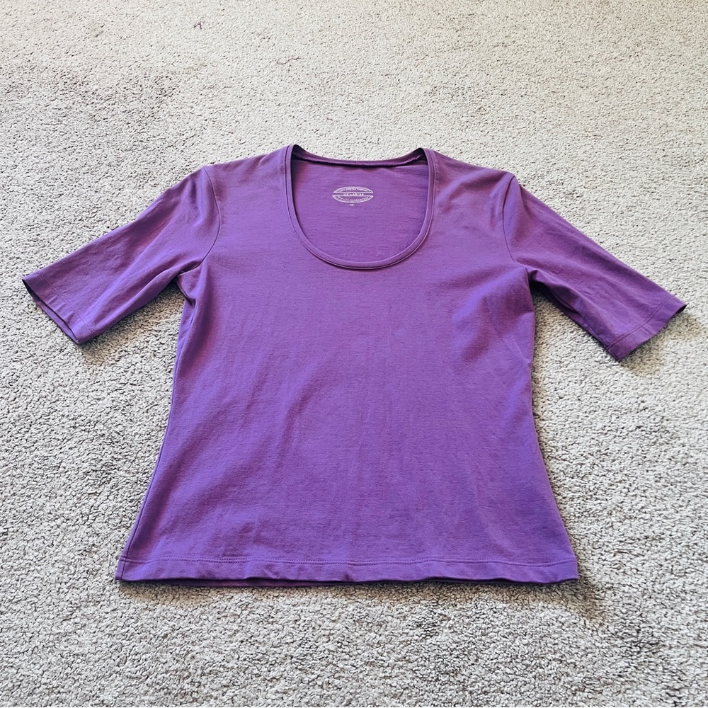 U2 Ladies Brand New Women's Purple Scoop Neck Short Sleeve Tee Size M